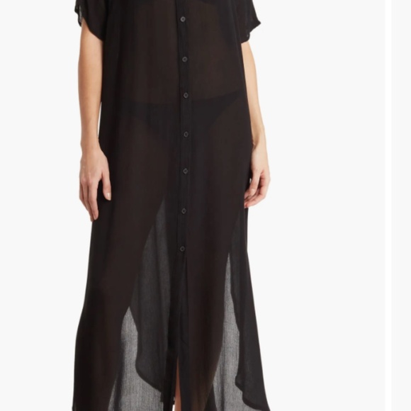 Boho Me Women’s Size S Short Sleeve Button Front Gauze Shirtdress - Picture 3 of 11